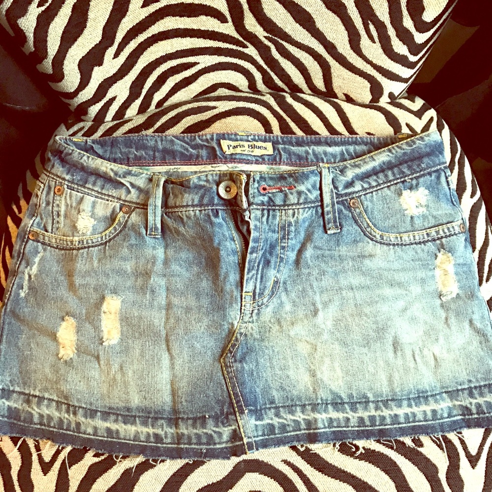 Jean mini skirt